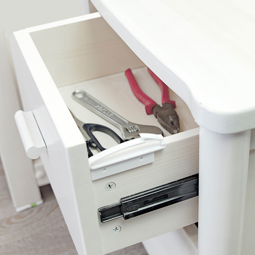 4Pcs Invisible Drawer Latch Lock Baby Safey Cabinet Locks Baby Security Children Protection Latches Safety Cupboard Door Locker