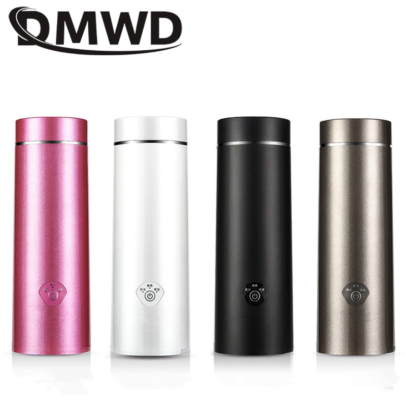Dmwd mini elkedel vand termisk kedel rejse rustfrit stål te kaffe mælk kogekop bærbar tekande 110v-220v