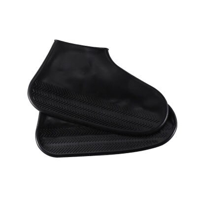 Cubiertas de silicona para zapatos, cubiertas reutilizables impermeables para zapatos, para exteriores, para lluvia, botas impermeables: Black M