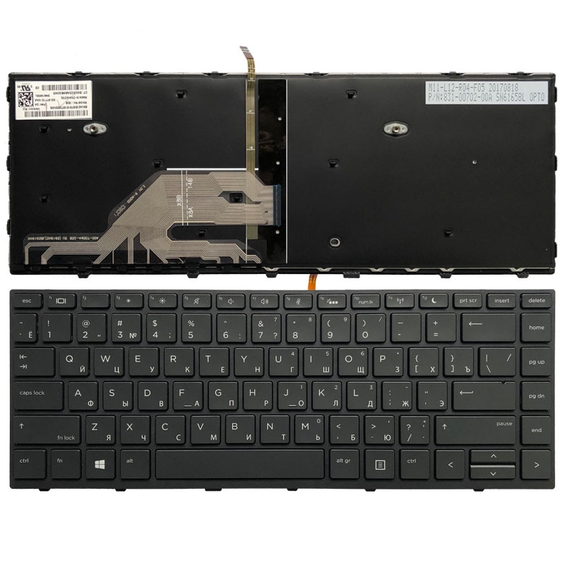 Russische Laptop Toetsenbord Voor Hp Probook 430 G5 440 G5 445 G5 SG-87710-XAA X8B Ru Backlit Met Zwart Frame
