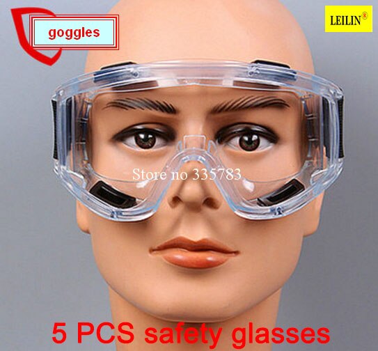 5 stks slagvast polycarbonaat beschermende bril veiligheidsbril Stof storm fietsen stofdicht bril werk