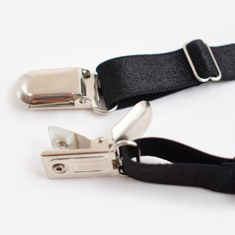2Pcs/Set Mens Shirt Stays Holder Non-slip Locking Clamps Elastic Leg Suspenders