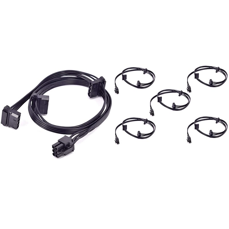 PCIe 6 Pin 1 to 3 Molex IDE Power Supply Cable Modular PSU 4 Pin Peripheral for Corsair AXi Series AX1500I AX1200I