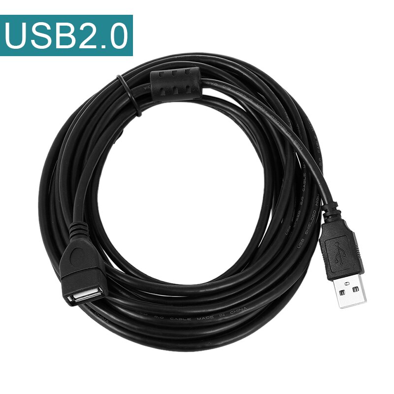 1pc USB 2.0 Male to Female USB Cable Extension Cord Wire Super Speed Data Sync Cable For PC Laptop Keyboard 0.6M/1M/1.5M/3M /5M: 0.6m