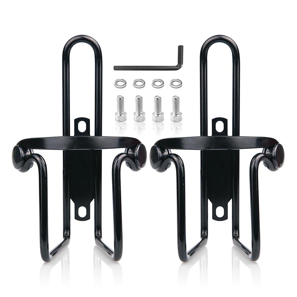 1Pcs Volledige 4 Kleuren Aluminium Fiets Bidonhouder Mtb Racefiets Fles Houder Ultra Licht Cyclus apparatuur Matte/Li: Black