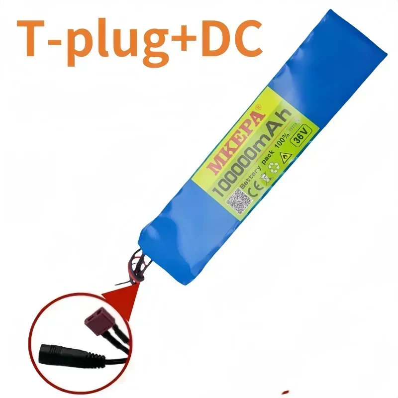 10S3P 36V 100000mAh 18650 Rechargeable Lithium Battery Power Modified Bicycle Scooter Electric Vehicle with etc: Gold