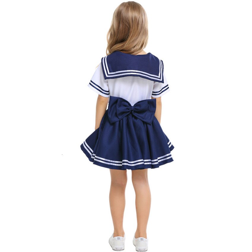 Sømand skoleuniform japansk skolepige nederdel baby pige dreng cheerleader fancy tøj hold bære koreansk børn kostume