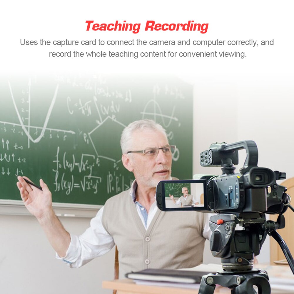 Video Audio Capture Card USB 2.0 HD 1080P 4K Video Converter HD Loop Out Mic Input Audio Out Plug and Play for Game Video