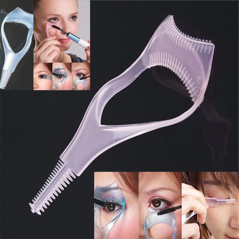 Wimper Gereedschap 3 In 1 Make-Up Mascara Shield Guard Curler Applicator Kam Guide Card Make-Up Tool Beauty Cosmetische Tool