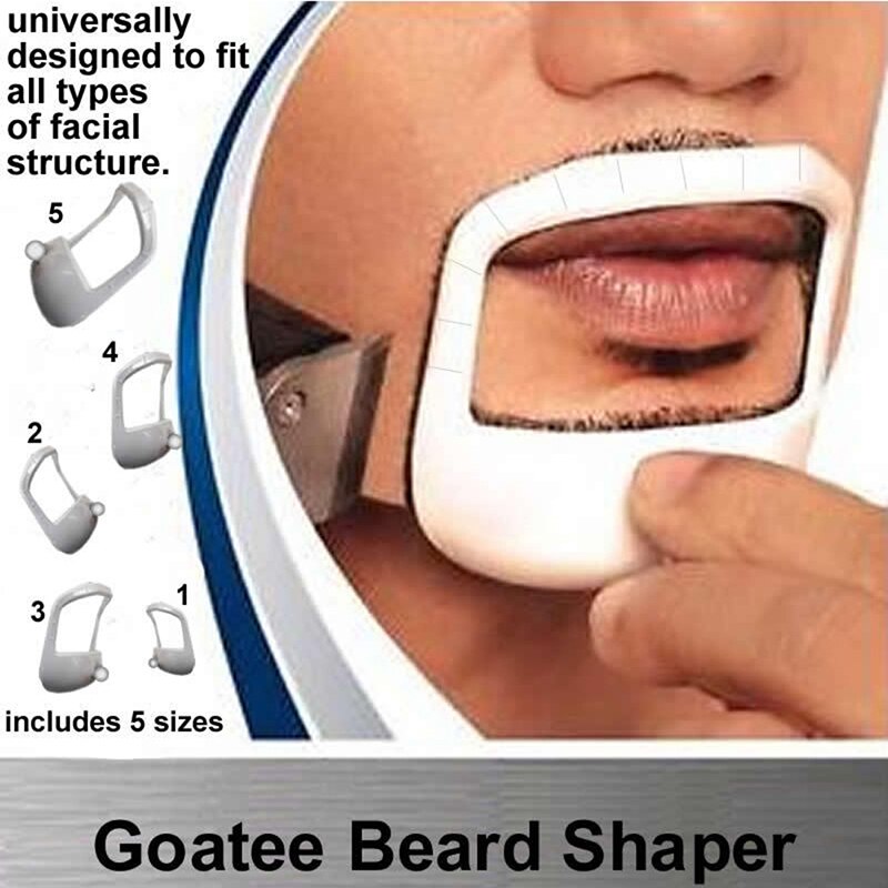 5 unids/set hombres bigote Shaper estilo plantilla barba guía para Barba Plantilla de afeitar herramienta de