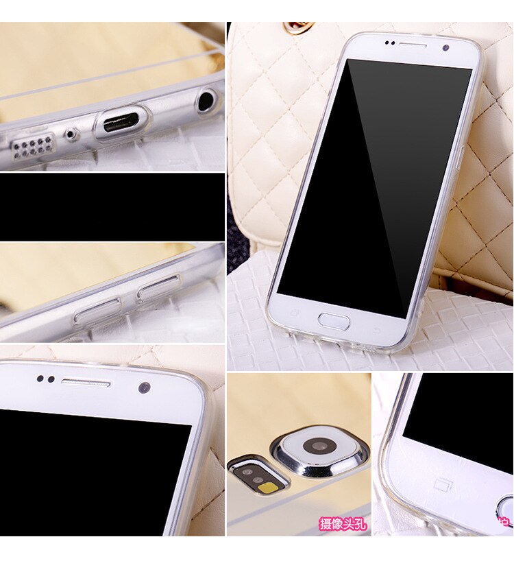 Triseoly luxe roségouden spiegelhoes voor samsung galaxy  s3 s4 s5 a5 a6 a7 a8 j1 ace  j120 j2 j5 j7 m10 m20 cover case