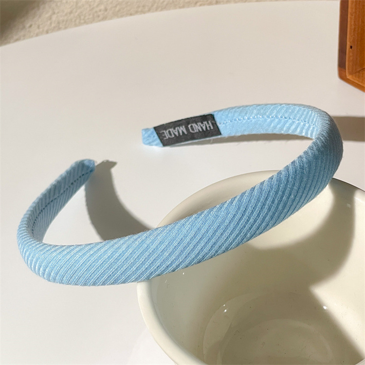 Aishg fint hårband i fast tyg för kvinnor koreanskt enkelt hårband fräscht all-matchande hårband för utomhusbruk flickor håraccessoarer: Guld-