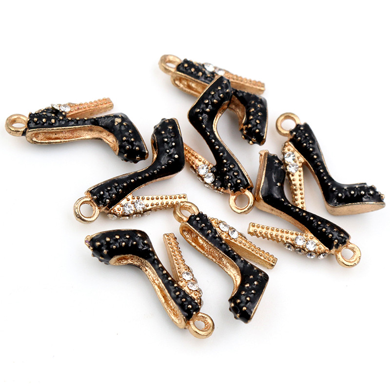 4 Stuks Olie Druipen Charms Hanger 14X16Mm Hoge Hakken Schoenen Diy Sieraden Maken Levert Voor Sleutelhanger Ketting armband Bevindingen