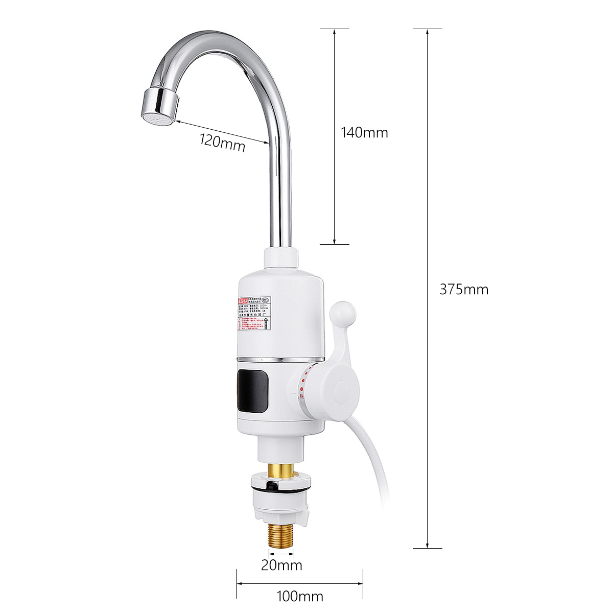 Electric Kitchen Water Heater Tap Instant Water Faucet Heater Cold Heating Faucet Tankless Instantaneous Water Heater 220V