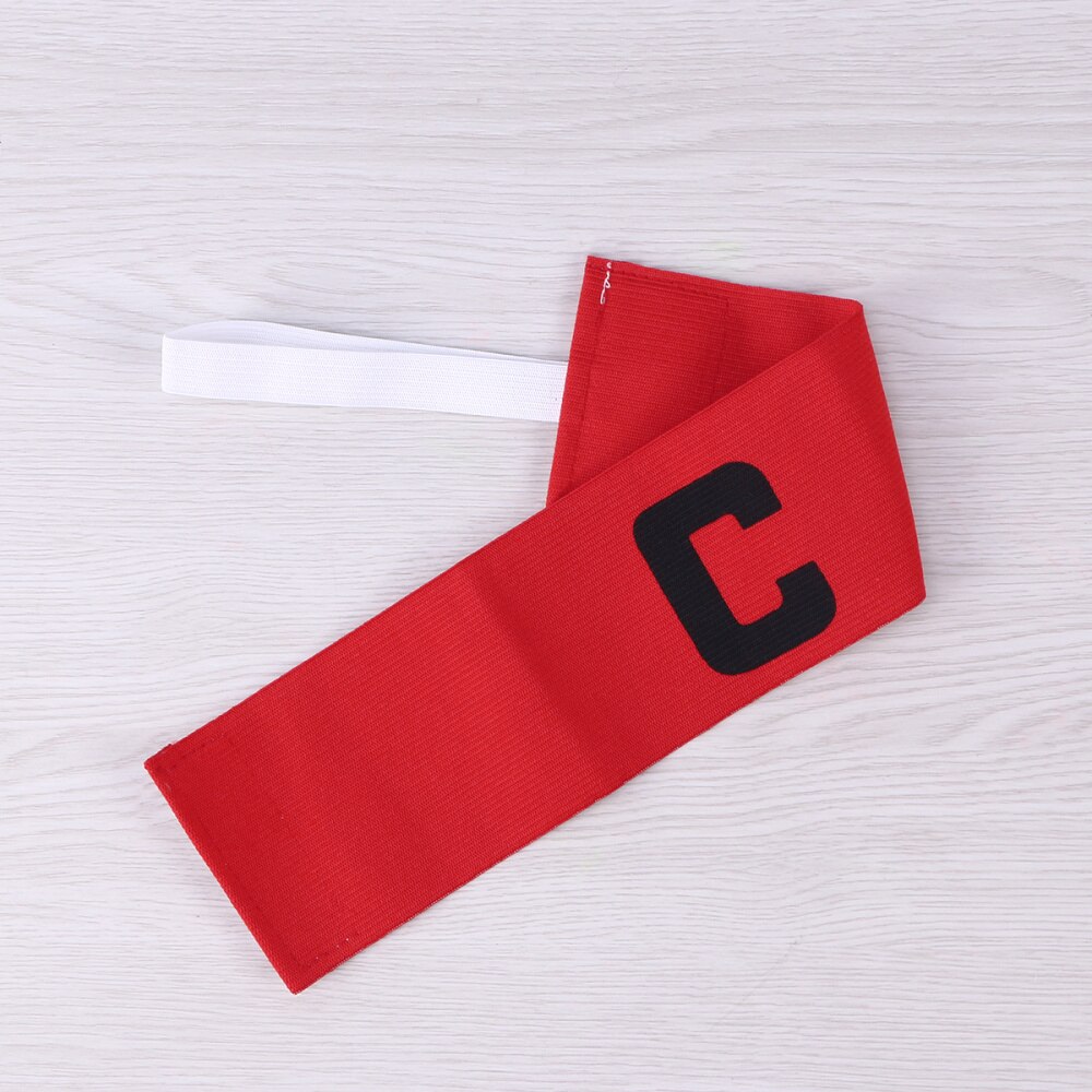 Football Soccer Captain Armband Adjustable Soccer Rugby Basketball Player Bands (Black): Red