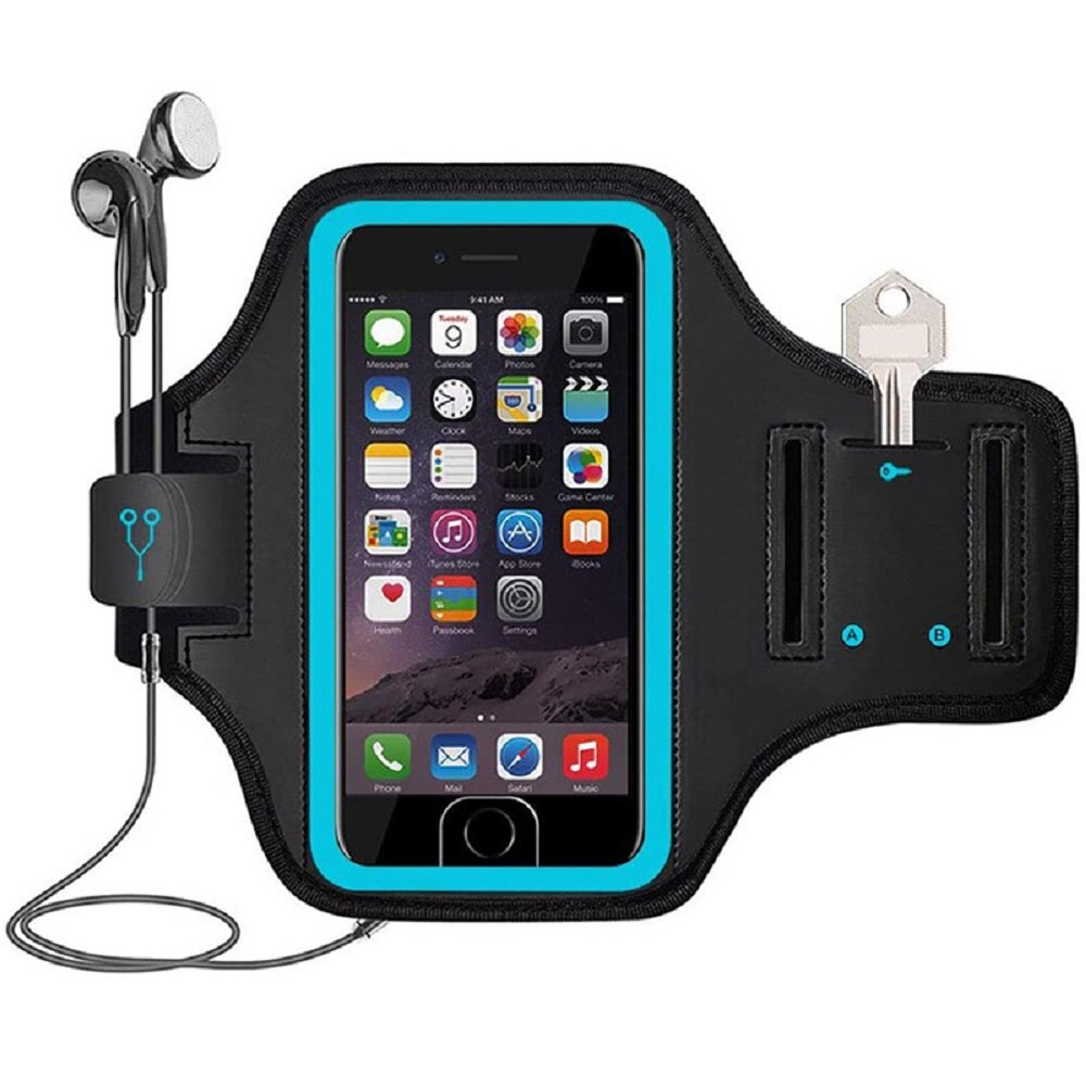 PINZHENG Brassard de Sport Étanche Brassard Brassard de Sport En Plein Air Pour iPhone 11 8 7 Plus Étui 4.7-6.5 pouces Étui: blue