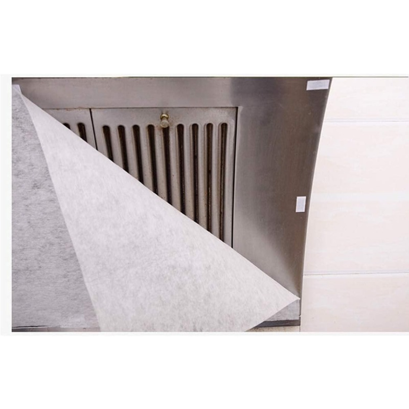 1 rotolo di filtro per cappa da cucina, adesivo resistente tutto'olio, schermo filtrante trasparente che assorbe l'olio in stile giapponese, filtri antigrasso universali