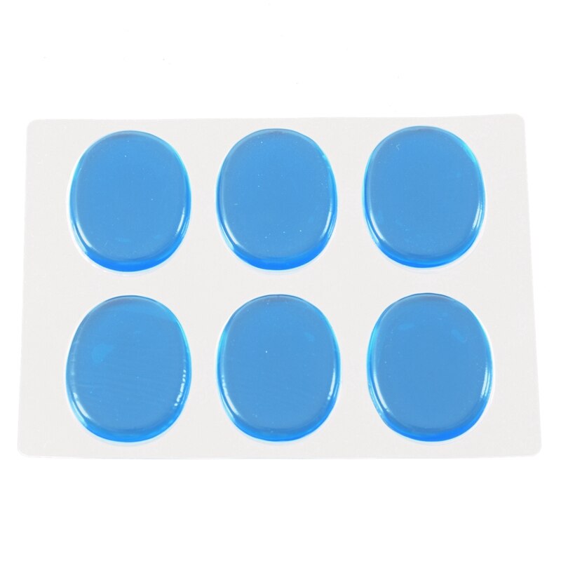 6 pièces/ensemble caisse claire tampon muet amortisseur de tambour tampons de Gel caisse claire Tom silencieux silencieux accessoires d'instruments de Percussion transparents: Blue