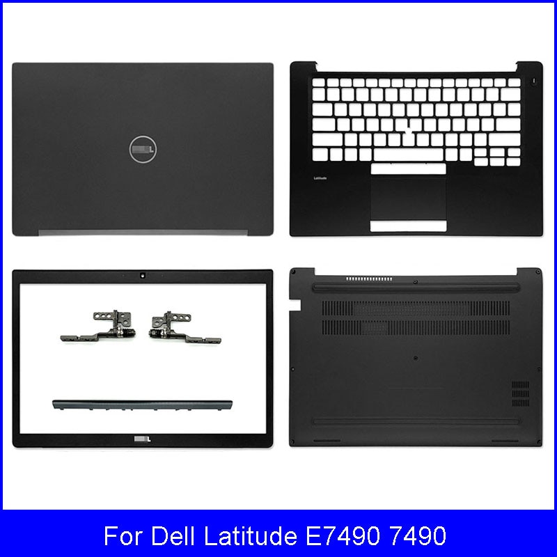 Laptop LCD Back Cover For Dell Latitude E7490 7490 Front Bezel Hinges Hinges Cover Palmrest Bottom Case A B C D Cover Black