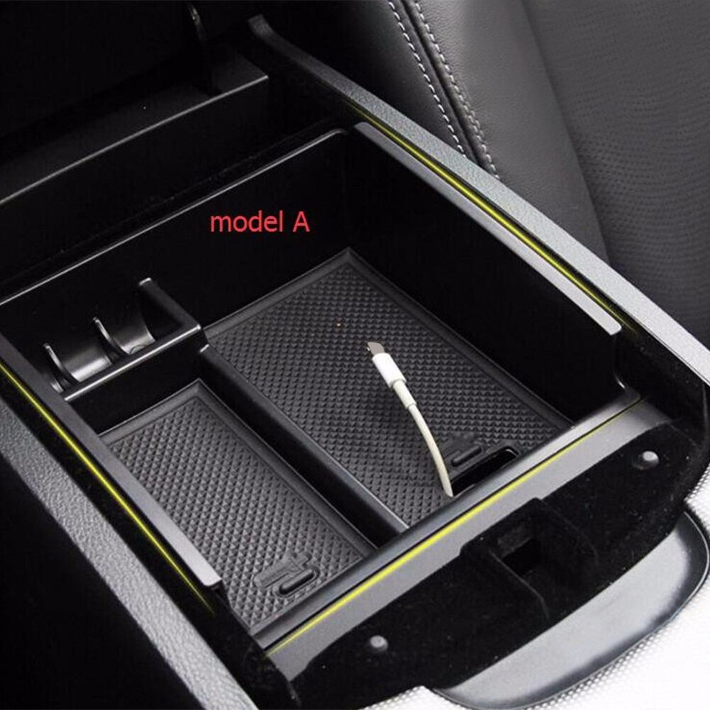 Organizador de accesorios para coche caja de reposabrazos para almacenamiento de Interior de ABS de coche, guantera central, guantera, inserto para Infiniti Q50 Q50L