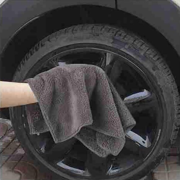 Gant de lavage de voiture grande taille-gant de lavage en microfibre Chenille Premium et serviettes en microfibre-non pelucheux-sans rayures (2X serviettes +
