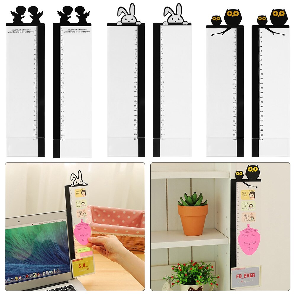 Acrylic Monitor Message Memo Board for Sticky Note Transparent Name Card Phone Holder Desktop Plastic Holder Stationery