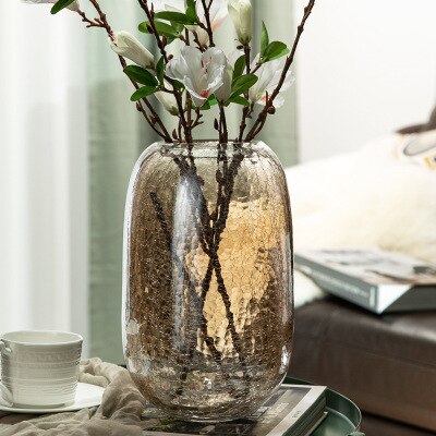 Nordisk relief glasvase blomsterarrangement hydroponisk vintage vase boligdekoration skyde rekvisitter til centerpieces til bryllupper: C5