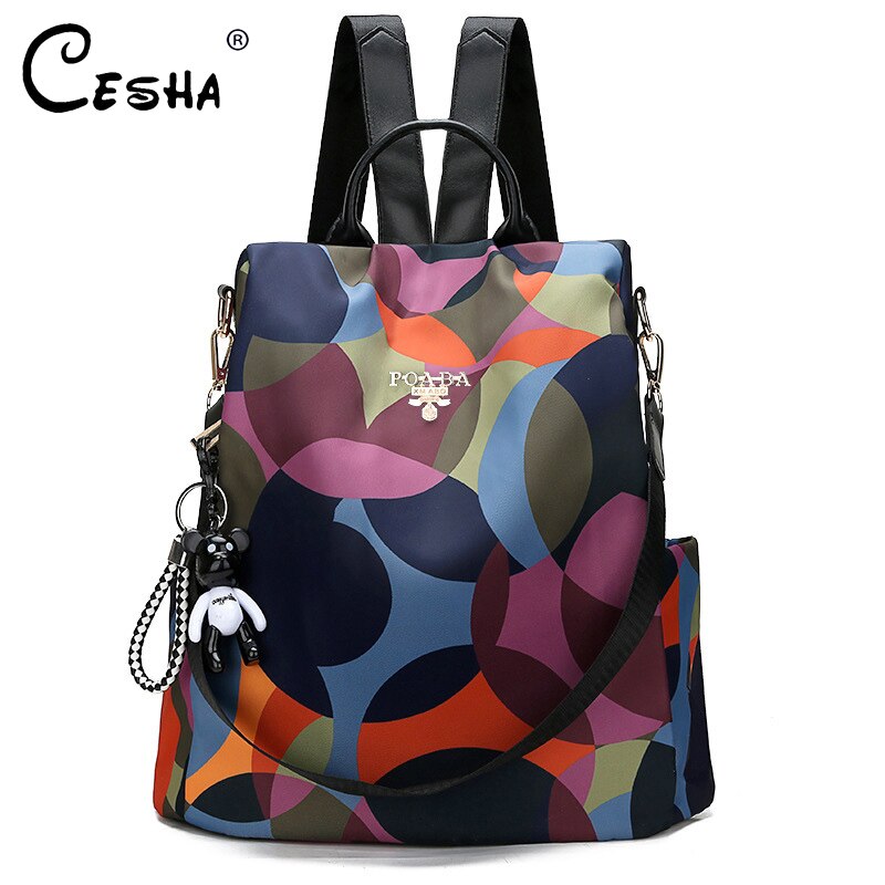 Pretty Style Girls Anti Theft School Backpack Casual Women Travel Backpack Durable Fabric Women Backpack