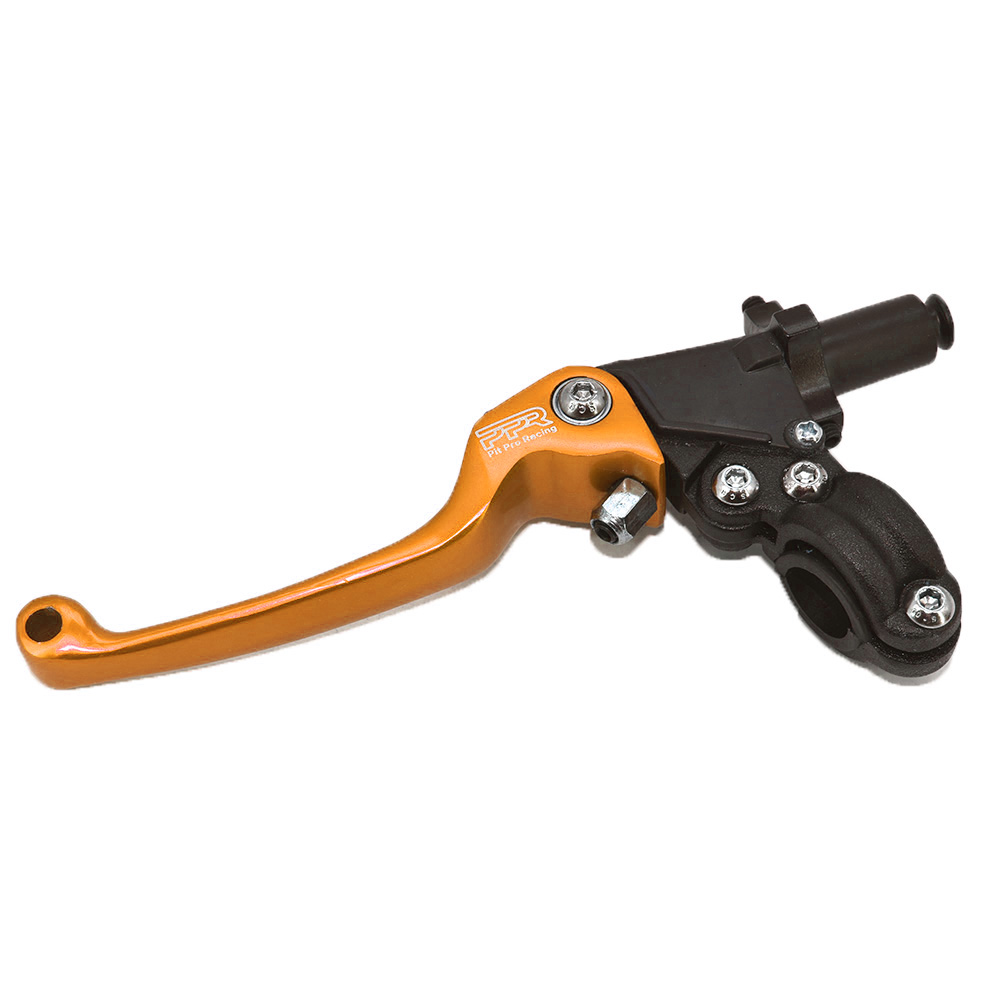 Palancas de freno de embrague para motocicleta Pit Pro Racing CNC F3 2nd, manillar Universal para motocross CR CRF YZF WRF KX KXF: Gris oscuro