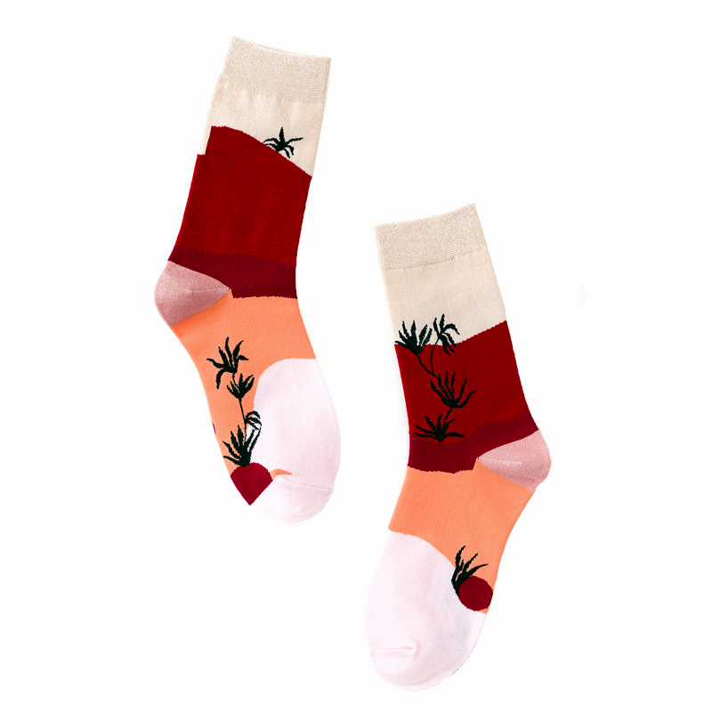 Tegneserie nylon sjov sød kawaii kort dame blomst streetwear kvinder sokker varm sjov hvid kort vinter bomuld glade ankelsokker