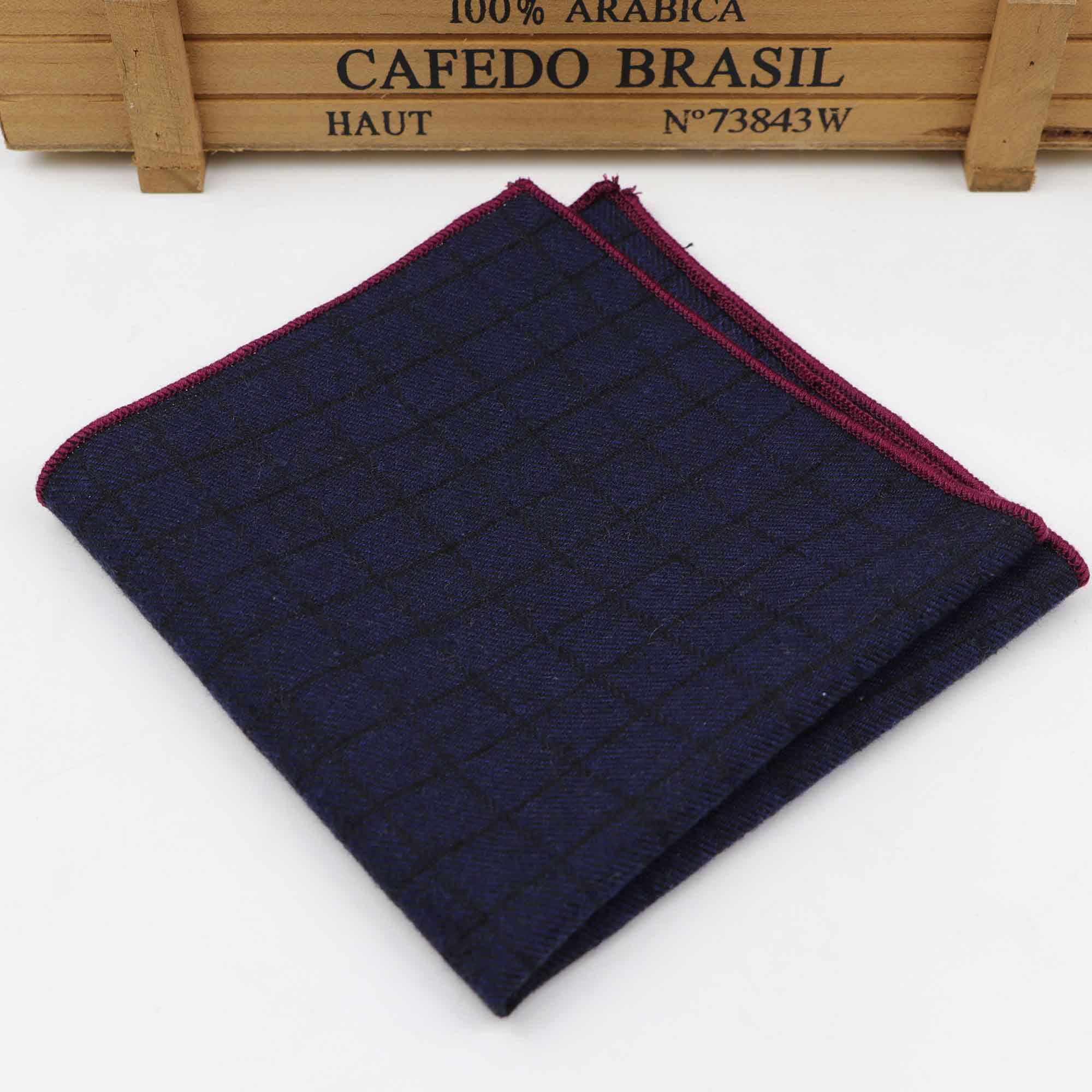 Striped Hankerchief Scarves Vintage Cotton Hankies Plaid Men's Pocket Square Handkerchiefs: 15