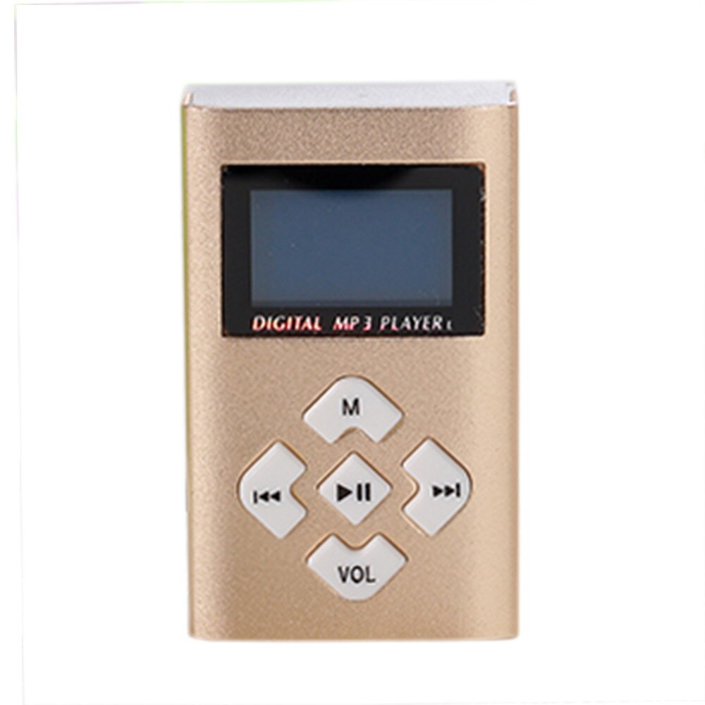 USB Mini MP3 Player LCD Screen Support 8GB Micro SD TF Card Mini Mp3 Player Music Sports Walkman Support: Yellow