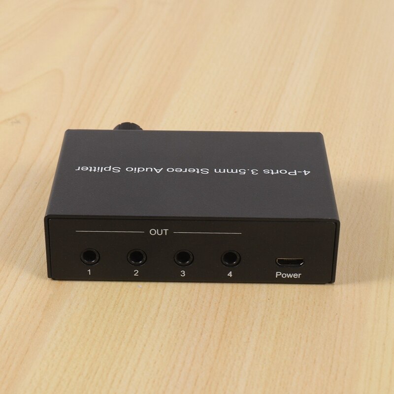4 Ports 3.5mm Audio Splitter Multiple Audio Outputs Headphone Amplifier Stereo Audio Amplifier Earphone Splitter