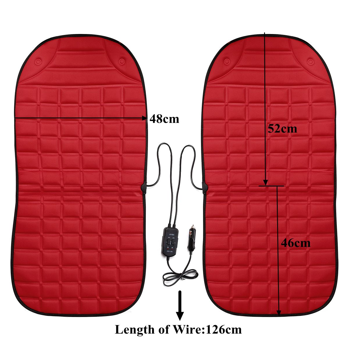 Electric Heated Car Double Seat Cover Heated Cushion Seat Warmer Winter Household Cover Heating Mat Warmer Cars Seat Heater