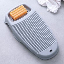 Home Plastic anti-skid wash board thickening washing clothes washboard home large board washing plate 44*22.5*7cm: blue
