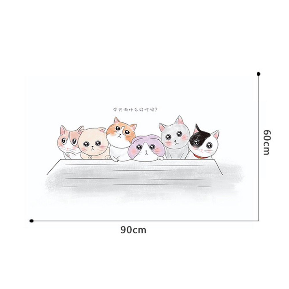 Anti-Olie Hittebestendige Leuke Kat Wandtegel Sticker Keuken Badkamer Decal Decor Aluminiumfolie Zelfklevend Papier tegel Sticker