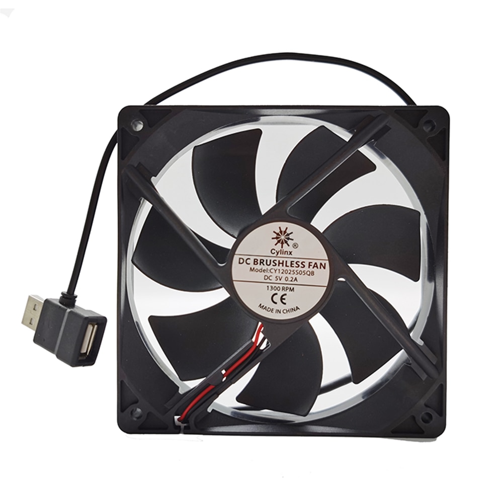 Router Koelventilator Diy Pc Cooler Tv Box Draadloze Stille Stille Dc 5V Usb Power 120Mm Fan 120X25Mm 12Cm W/Schroeven Beschermende Netto