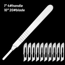 11pcs/Set Carbon Steel Scalpel Blade Cutting Hand Tools Gardening Carving Food Repair Knifes Blades With Stainless Steel Handle: 20