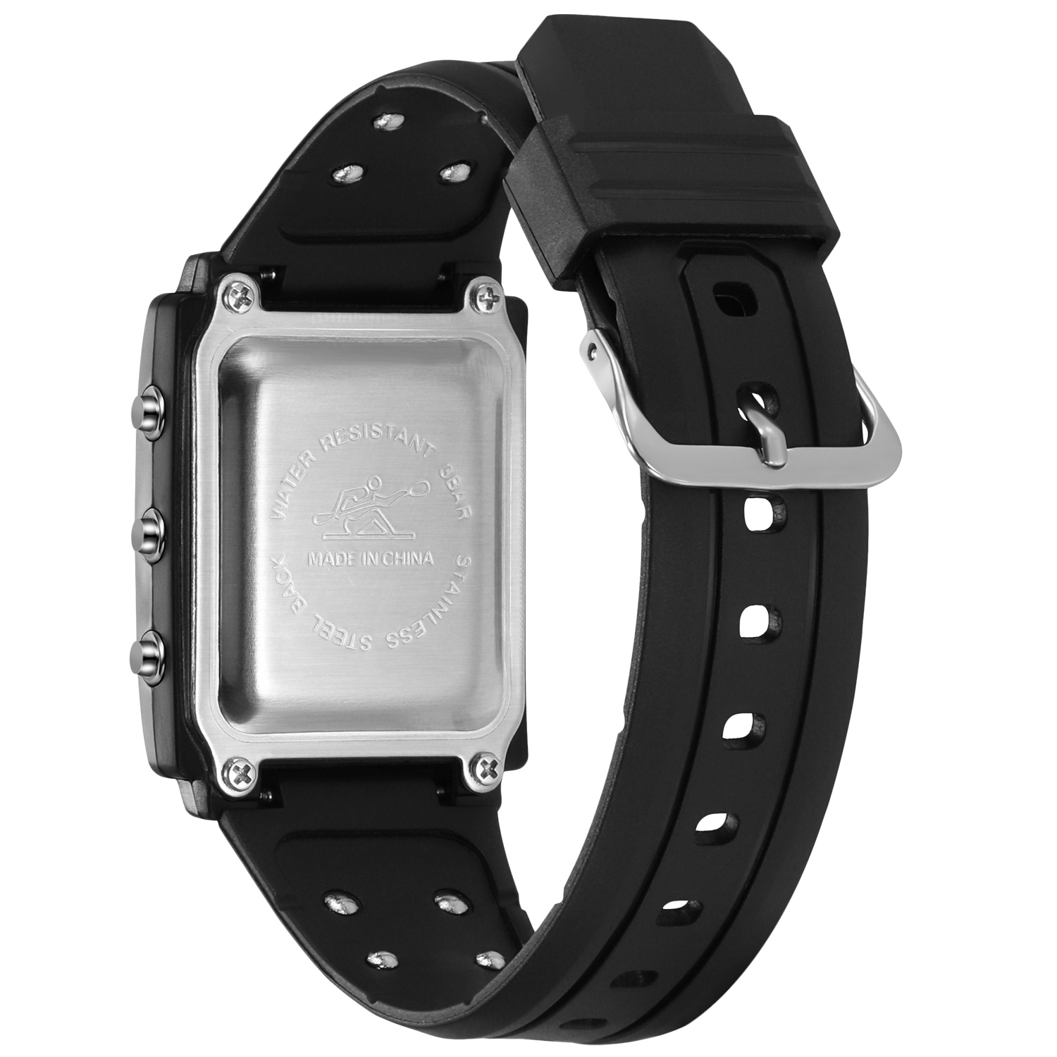 Digitale horloges voor heren Waterdicht 31 mm Ultradun elektronisch polshorloge Chronograaf Sport SYNOKE horloge
