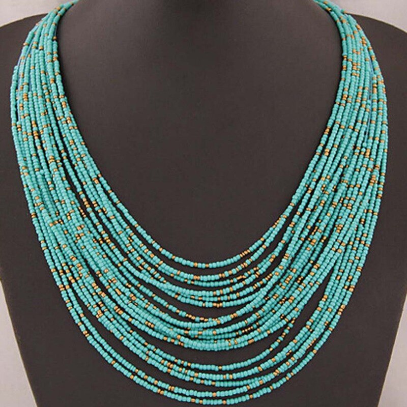 Bohemian Vintage Etnische Multi Lagen Stijl Lange Ketting Handgemaakte Kralen Ketting Kettingen Vrouwen Accessoires Sieraden