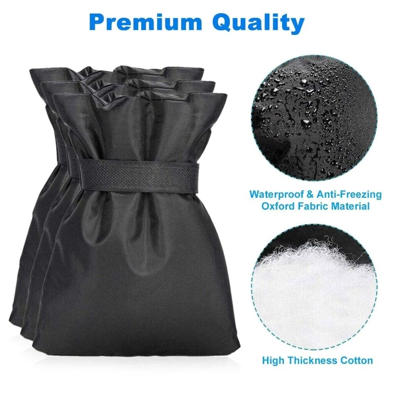 2 PCS Outside Tap Cover Jacket Insulated Protector Thickened Outdoor Tap Cover From Freezing Waterproof Thermal Tap Jacket