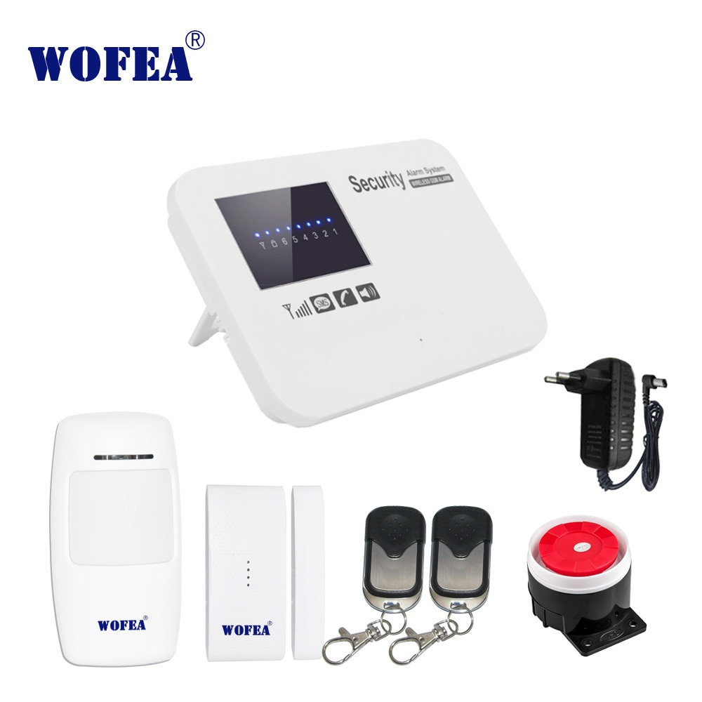 Wofea ios & android app kontrol sikkerhed gsm alarm system relæ kontrol til hjem indbrud alarm alarm zone brand alarm