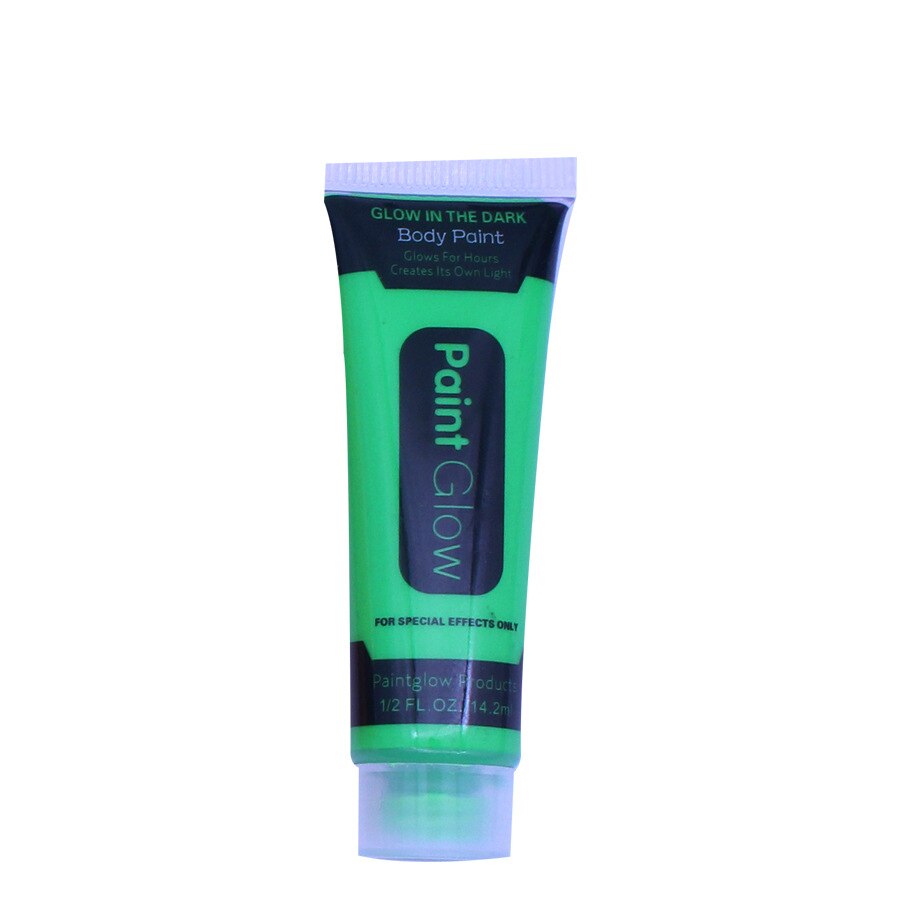 Pintura de arte corporal UV que brilla en la oscuridad, neón, 6 colores, 19ml, pintura fluorescente facial, maquillaje de Halloween, Navidad: Green