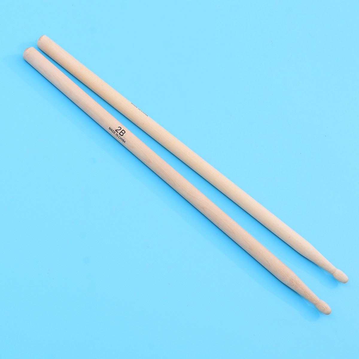 Baquetas de madera de 2 piezas, palitos de tambor pesados, baquetas de madera simples para jugar y viajar: Default Title