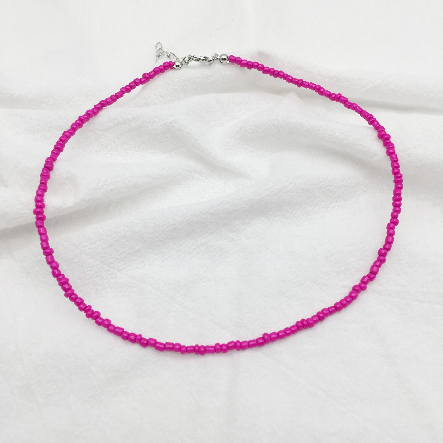 Proste koraliki Strand naszyjnik kobiety String z koralikami krótkie Choker naszyjnik biżuteria Chokers naszyjnik prezent plaża biżuteria Bijoux: 7