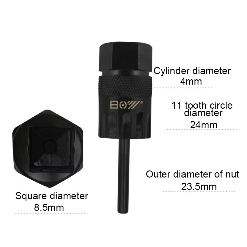 Fietsreparatiegereedschap, freewheel tandwiel verwijderaar, mtb-dop, koolstofstalen sleutel, reparatiegereedschap, racefiets mtb achternaaf tandwiel verwijderaar