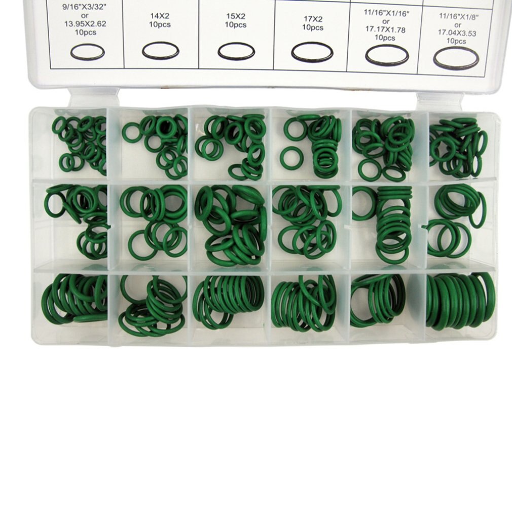 270 Stck O-Ring Reparatur Kasten einstellen Auto Klimaanlage Ringe einstellen Konservierungsmittel Auto Klimaanlage Kompressor Dichtung