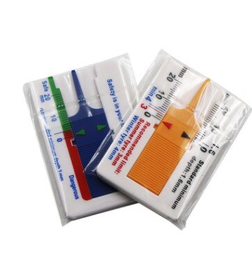 Plastic tread gauge 0-20mm vernier depth caliper tread pattern depth ruler portable tread gauge depth meter