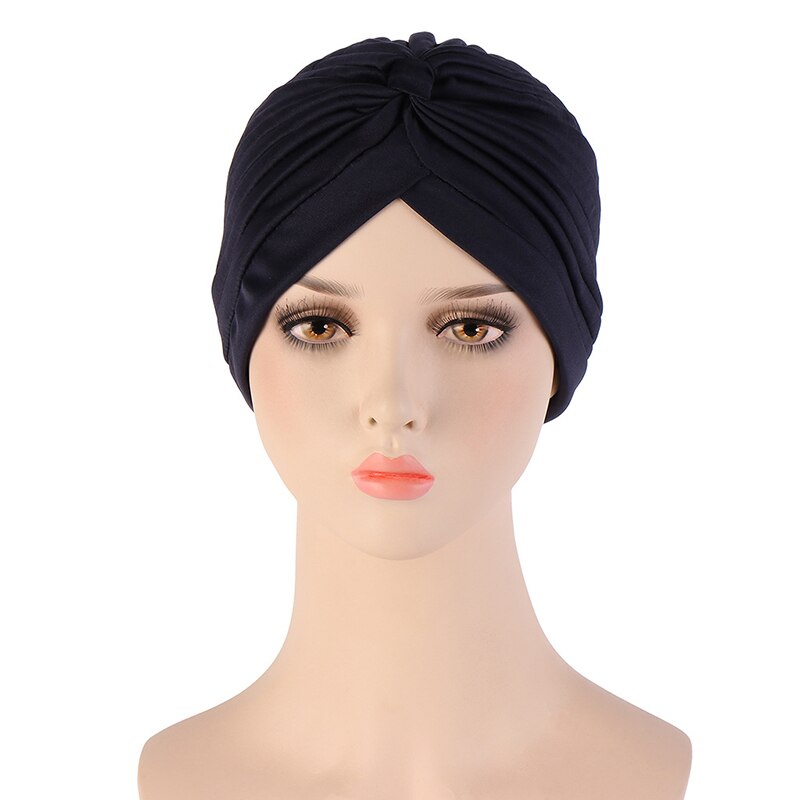 Solid Color Turban Hat Female Stylish Indian Exaggerated Big Flower Turban Hat Western Style Comfortable Pullover Hat