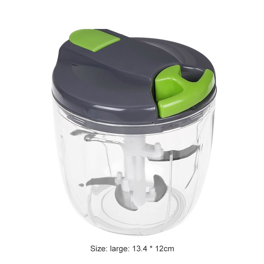 Kitchen Manual Food Processor Shredder Garlic Vegetable Meat Chopper Slicer Mincer Tool Seasoning Masher Spice Chopper Tool: L